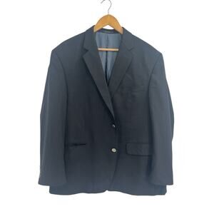 Calvin Klein Navy Blue Wool Two Button Blazer 46S